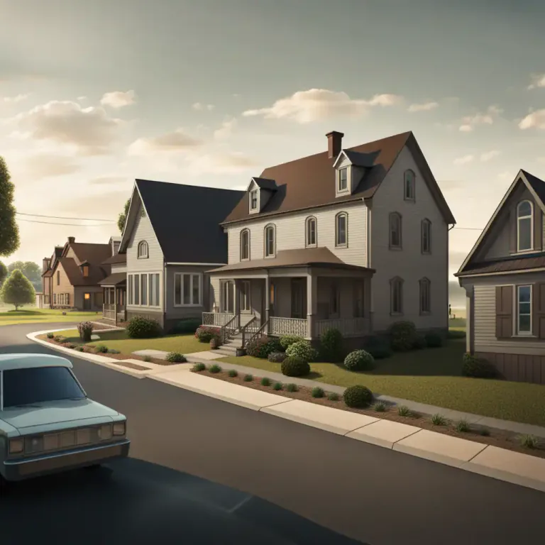 Visual representation of "bedroom" - Describing a town or an area where people live but work in a different place