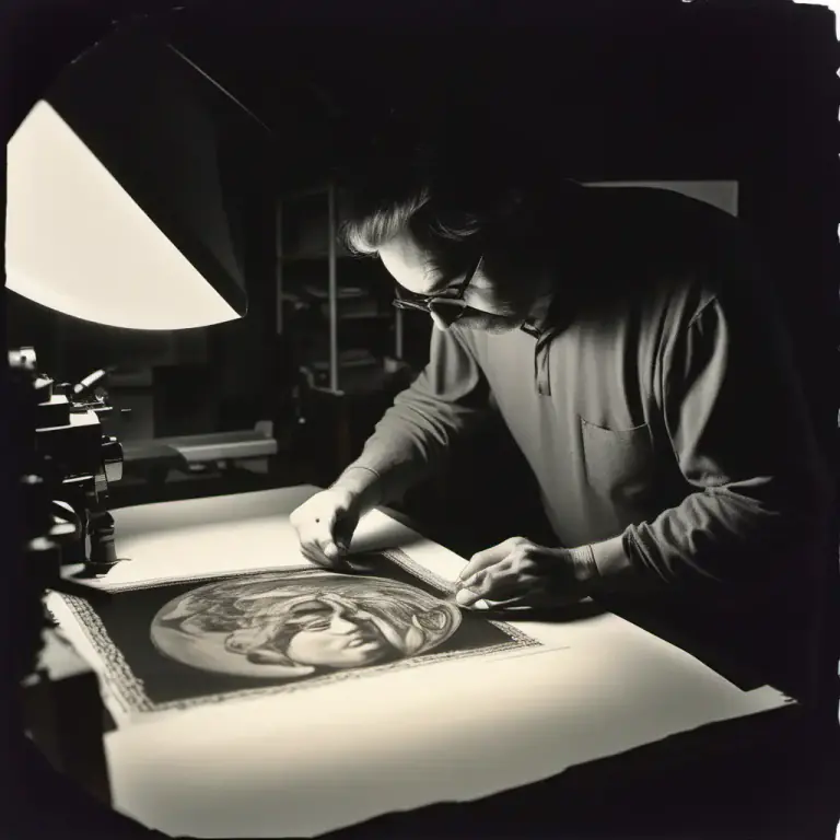 Visual representation of "dodge" - In photography, to make part of a picture lighter during printing