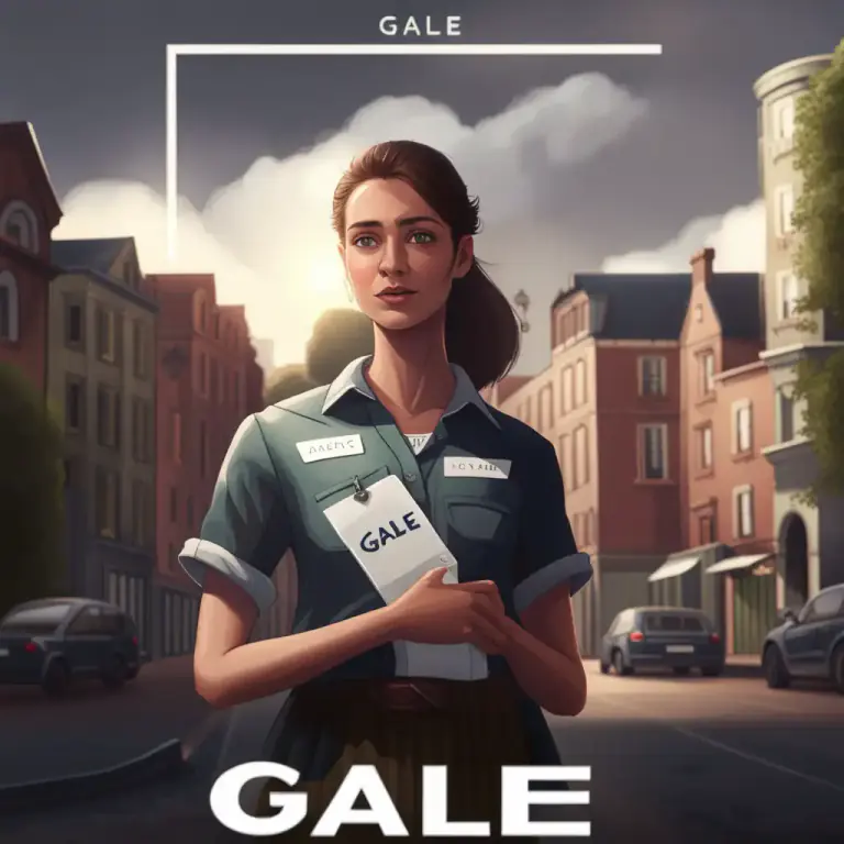 Visual representation of "gale" - A female first name