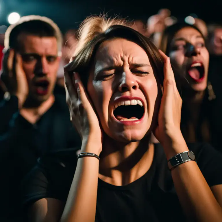 Visual representation of "stone deaf" - Completely unable to hear, extremely deaf.
