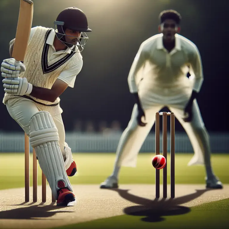 Visual representation of "leg" - In cricket, the side of the field (as divided lengthways through the pitch) to which the batsman's feet are pointed.