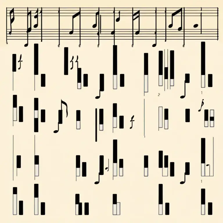 Visual representation of "fourth" - The musical interval between one note and another four notes away from it