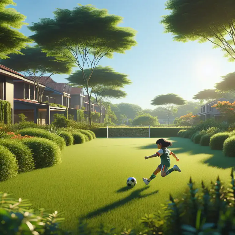 Visual representation of "greensward" - A piece of turf; a small area covered with green grass