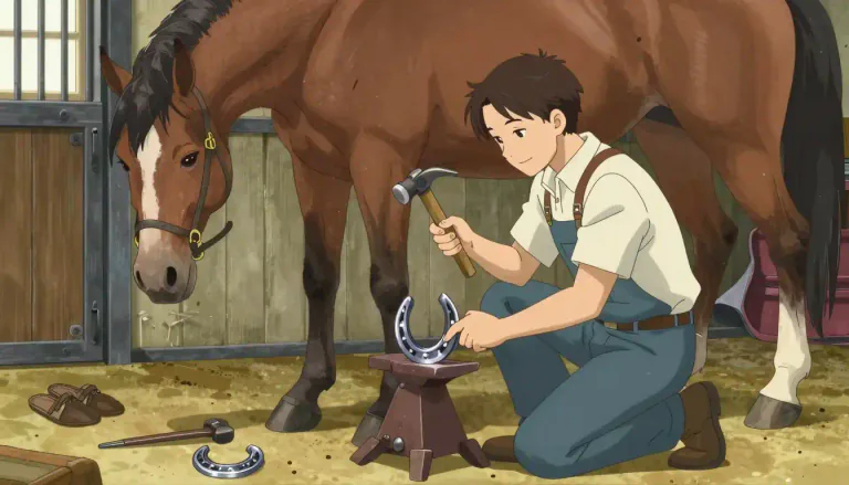 Visual representation of "farrier" - A person who makes or repairs horse shoes.