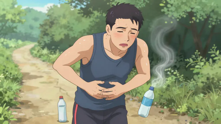 Visual representation of "dehydration" - The state of losing excessive amounts of water from the body, which can cause sickness