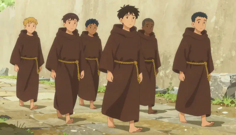 Visual representation of "discalced" - Belonging to an order of religious people who go barefoot.