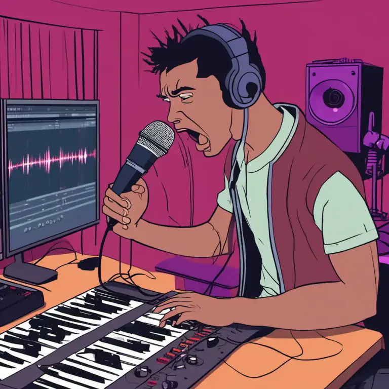 Visual representation of "autotune" - To correct or enhance someone's voice or instrumental performance using technology.