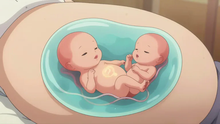 Visual representation of "intrauterine" - Something that happens or exists inside the womb of a pregnant female.