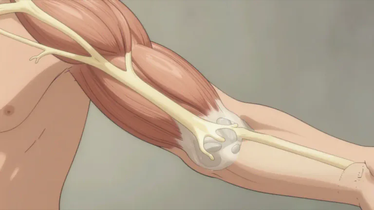 Visual representation of "musculocutaneous" - Relating to the musculocutaneous nerve, which supplies muscles and skin in the arm.