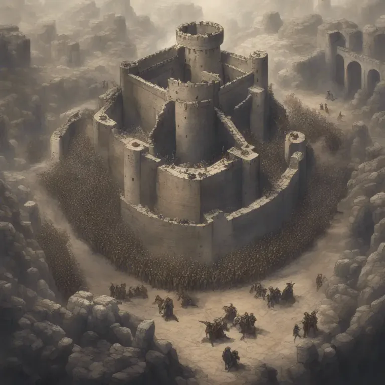 Visual representation of "under siege" - Being surrounded by an aggressive force aiming to take control