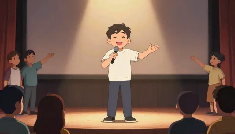 Visual representation of "compere" - A person who introduces the performers or presenters at an event.