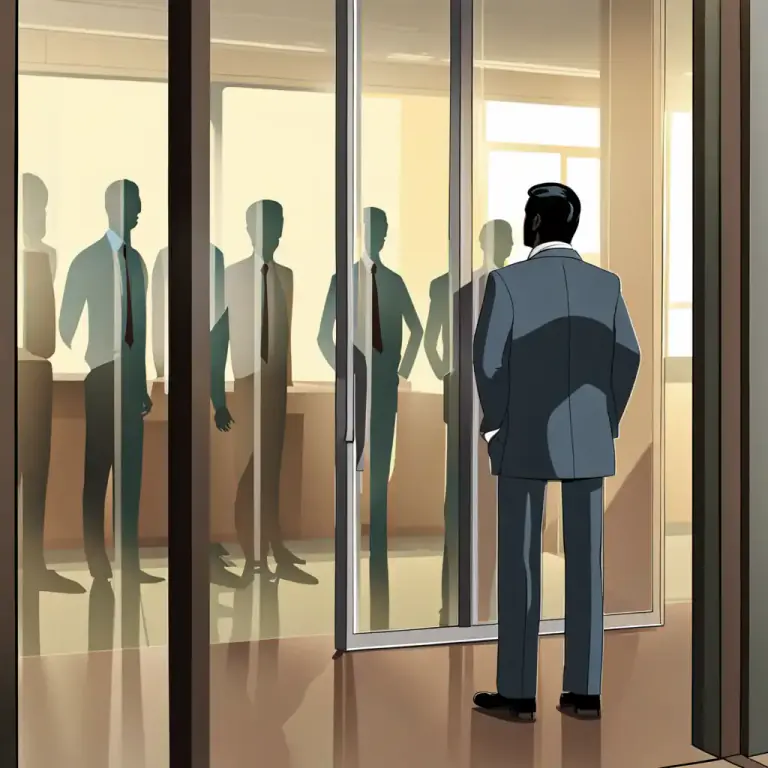 Visual representation of "keep somebody at a distance" - To prevent someone from becoming too involved in something