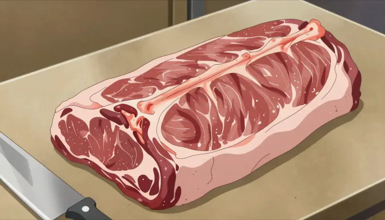 Visual representation of "chine" - In anatomy, a chine refers to the spine or backbone of animals, especially when butchered.