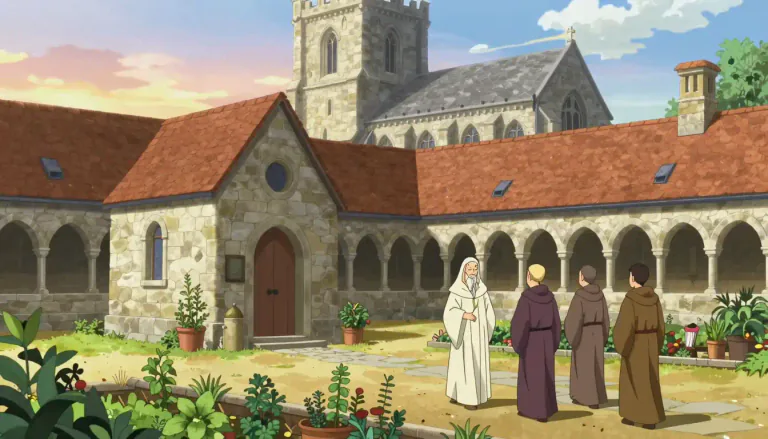 Visual representation of "priory" - A religious house or place managed by a prior or prioress, often subordinate to an abbey.