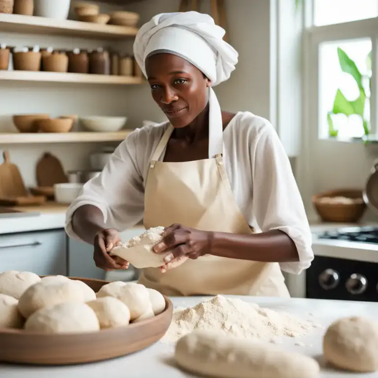 Visual representation of "cassava" - The starch extracted from the root of the cassava plant, often used in cooking.