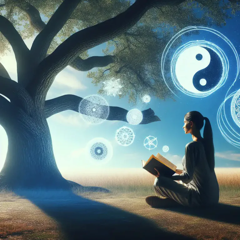 Visual representation of "philosophical" - Think about fundamental nature of knowledge, reality, existence