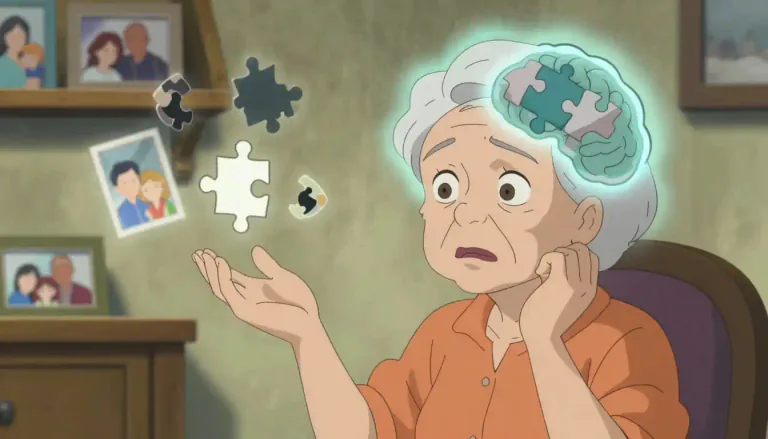 Visual representation of "dementia" - A medical condition that affects memory and other thinking skills.