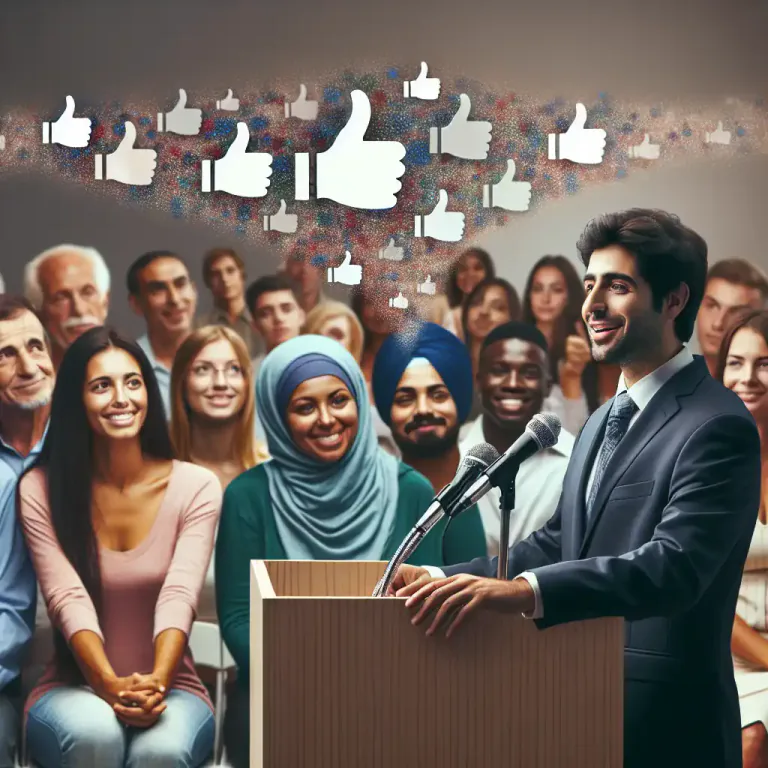 Visual representation of "speak" - To represent or act on behalf of others, especially in an official way.