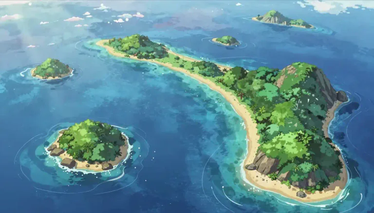 Visual representation of "archipelago" - A group or chain of islands