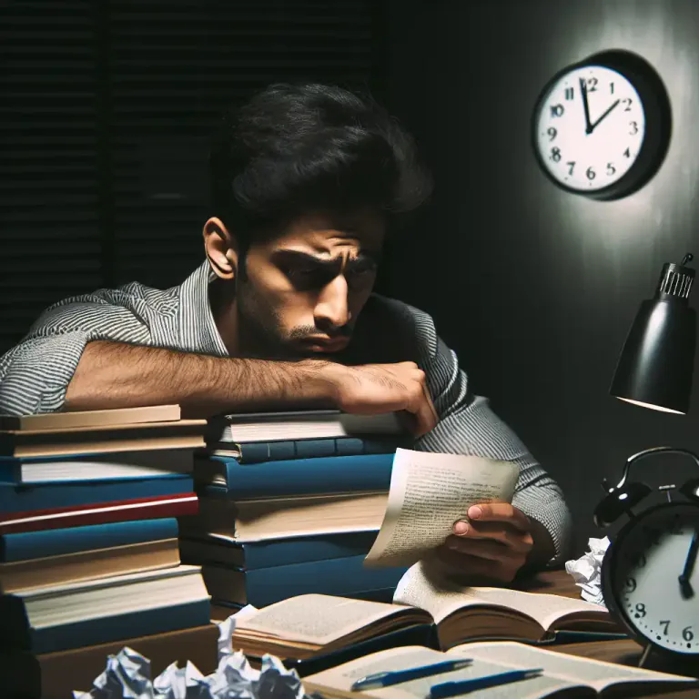 Visual representation of "cram" - To study a lot in a short time before an exam