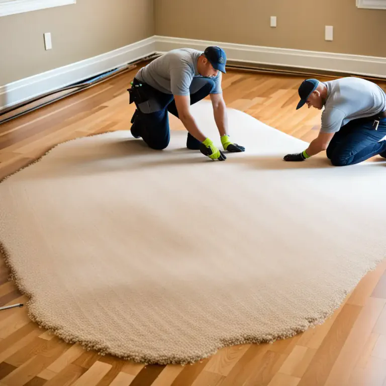 Visual representation of "carpet" - To cover a floor with a carpet