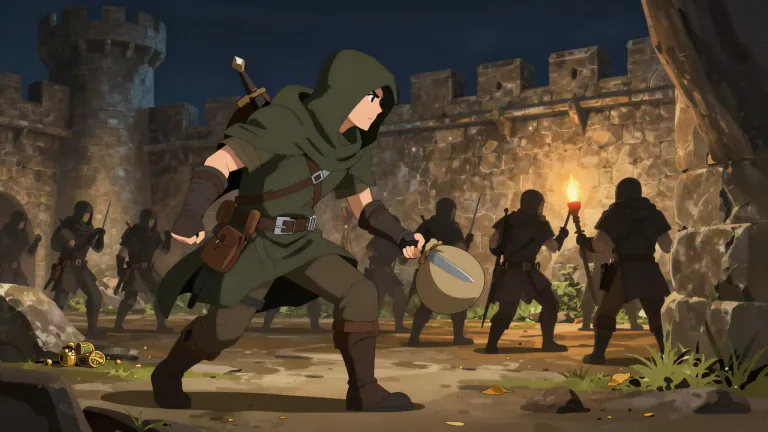 Visual representation of "raider" - A person who attacks an enemy in their territory; typically used to refer to a member of an armed gang or war group.