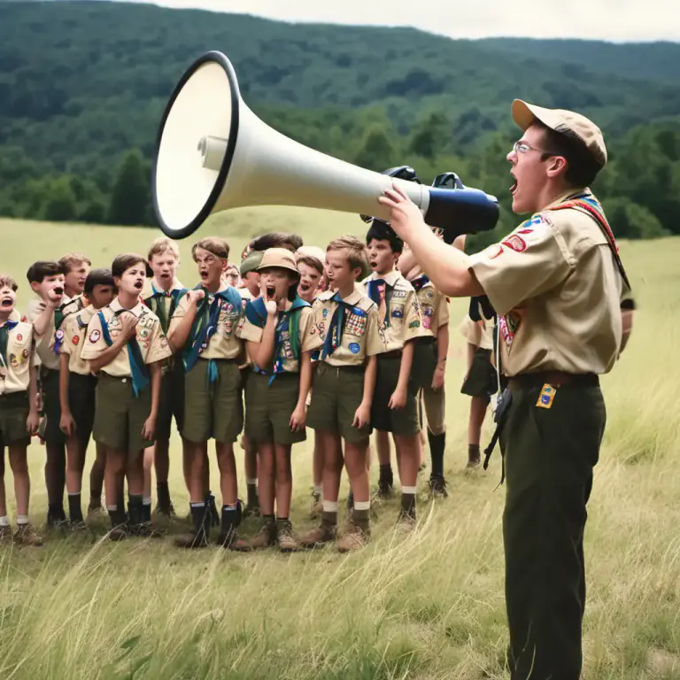 Visual representation of "sing out" - To announce or call out something loudly