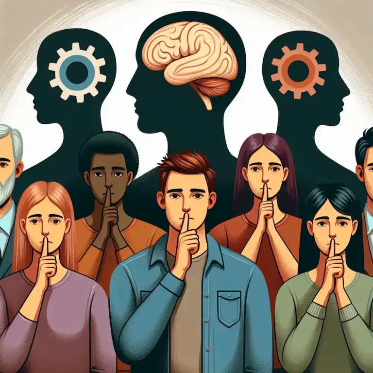Visual representation of "silence" - To refrain from speaking about a problem or issue