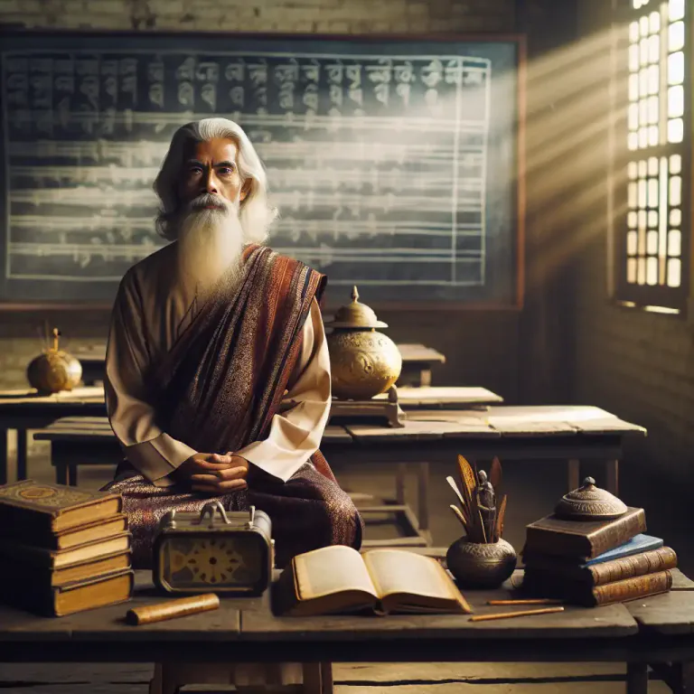 Visual representation of "pandit" - A title given to a person who has mastered a specific field of knowledge.