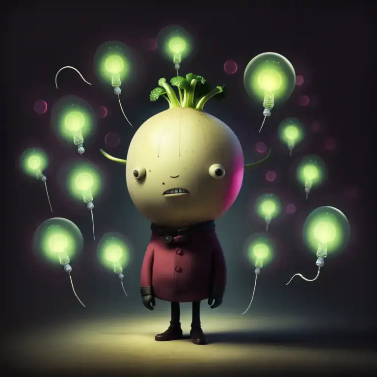 Visual representation of "turnip" - A term used to describe a person who is dull or not very bright