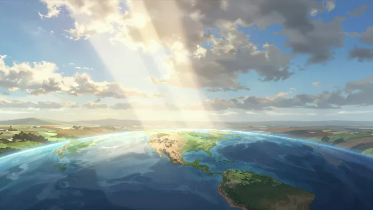 Visual representation of "insolation" - The amount of sunlight that reaches the earth's surface