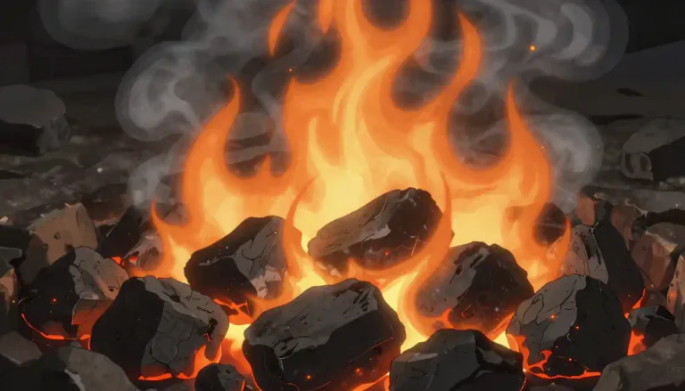 Visual representation of "combustion" - The process of burning something