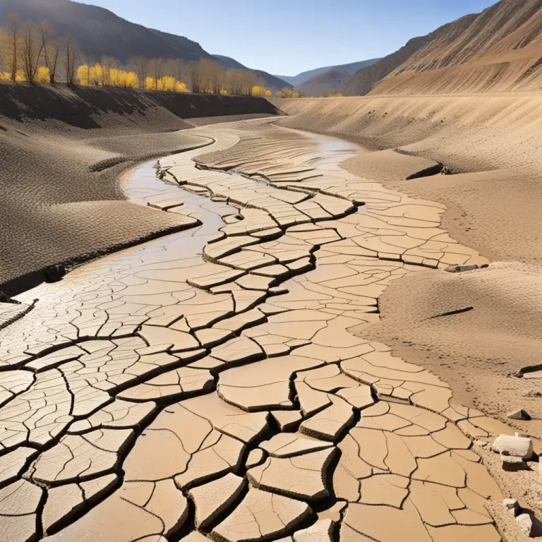 Visual representation of "bone dry" - Extremely or completely dry