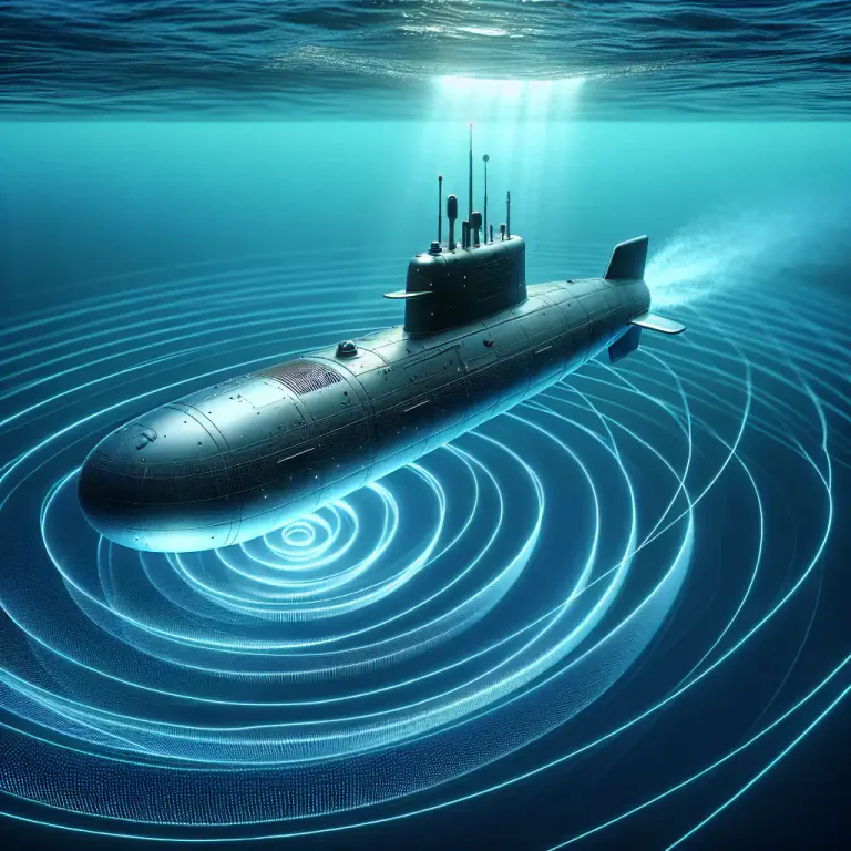 Visual representation of "acoustically" - In a way that uses acoustic methods to locate or identify objects.