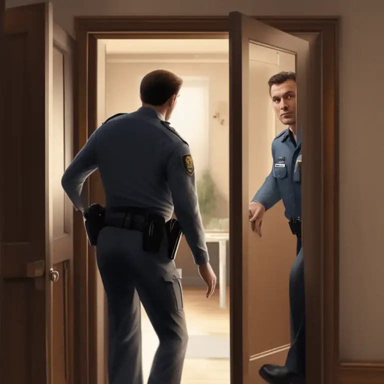 Visual representation of "do a bunk" - To leave somewhere quickly without telling anyone in order to avoid something.