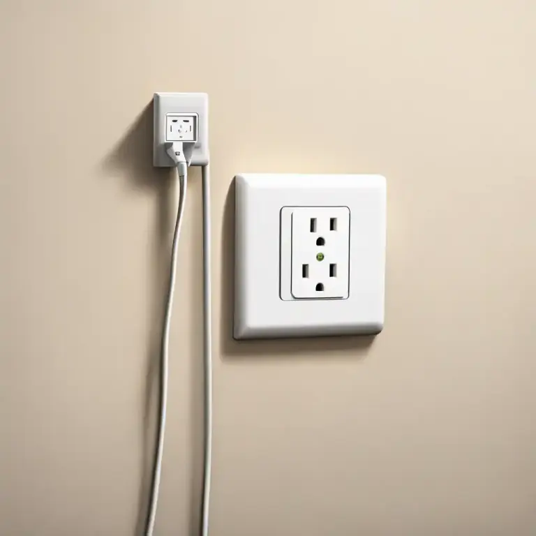 Visual representation of "outlet" - A device in a wall that you put a plug into in order to connect electrical equipment to the power supply.