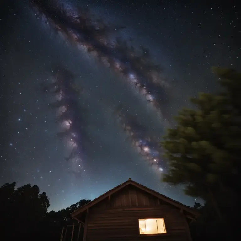 Visual representation of "overhead" - Directly overhead at night in the sky