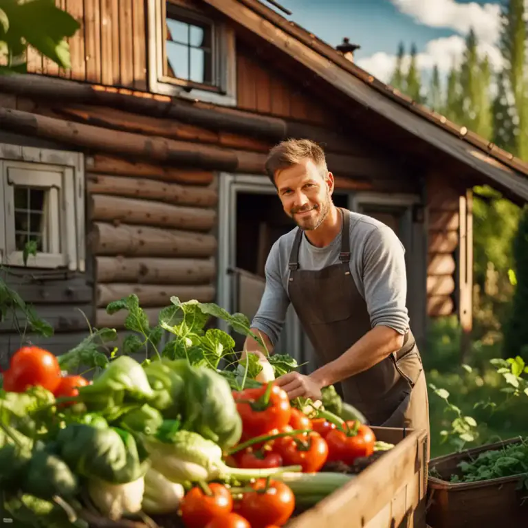 Visual representation of "dacha" - A piece of land, considered as part of a dacha, where the occupants can grow fruits and vegetables.