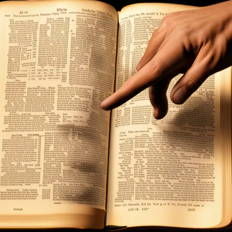 Visual representation of "verse" - One of the parts into which a chapter of the Bible is divided