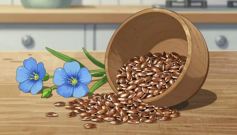Visual representation of "flaxseed" - The seed of the flax plant, often eaten for its health benefits.