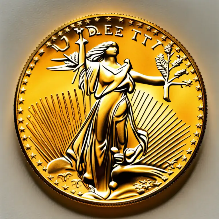 Visual representation of "eagle" - A gold coin in the USA, worth ten dollars.