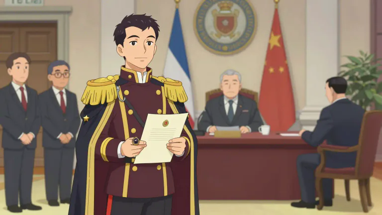 Visual representation of "plenipotentiary" - A person who has full powers or authority, especially a diplomat sent to represent a government.