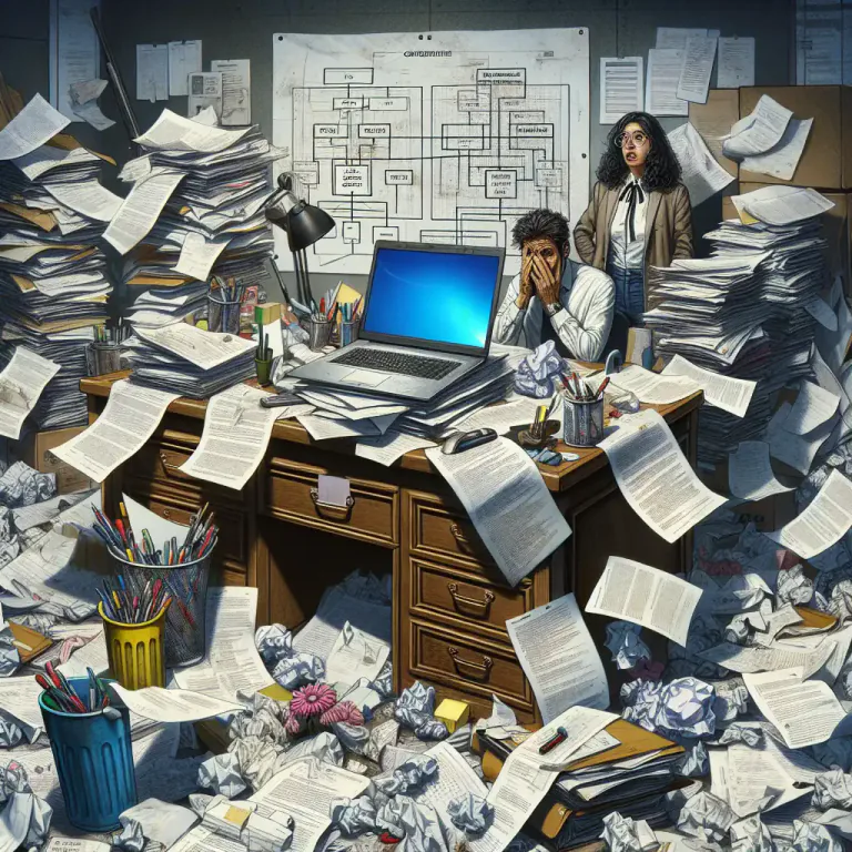 Visual representation of "unmade" - Not organized or well-planned.