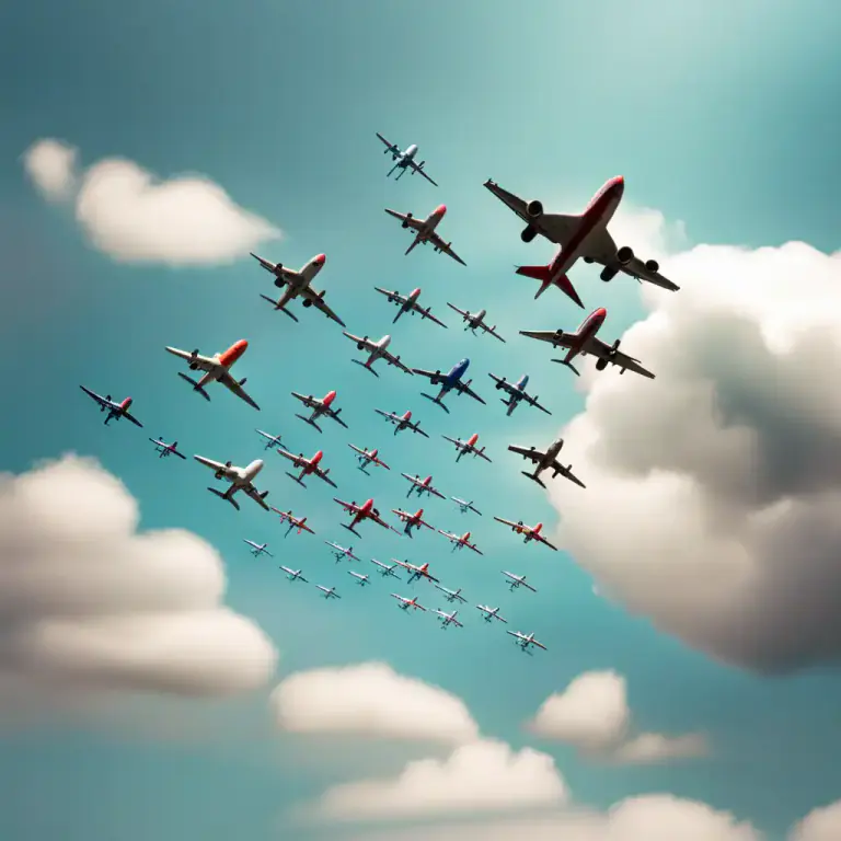 Visual representation of "peel off" - To separate from a formation or large group