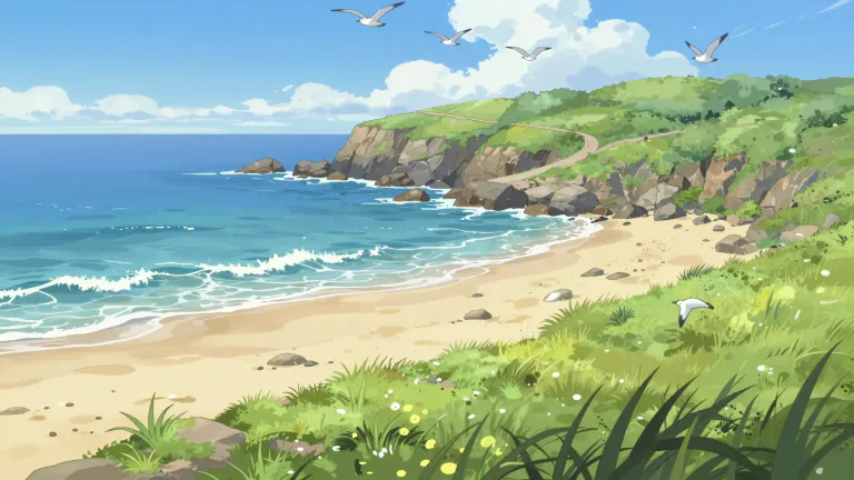 Visual representation of "coastal" - Related to the coast or near the coast