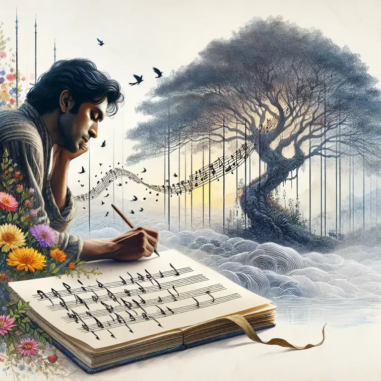 Visual representation of "nonet" - A poem made up of nine lines