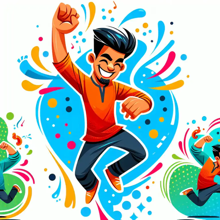 Visual representation of "banana" - An energetic, boisterous person.