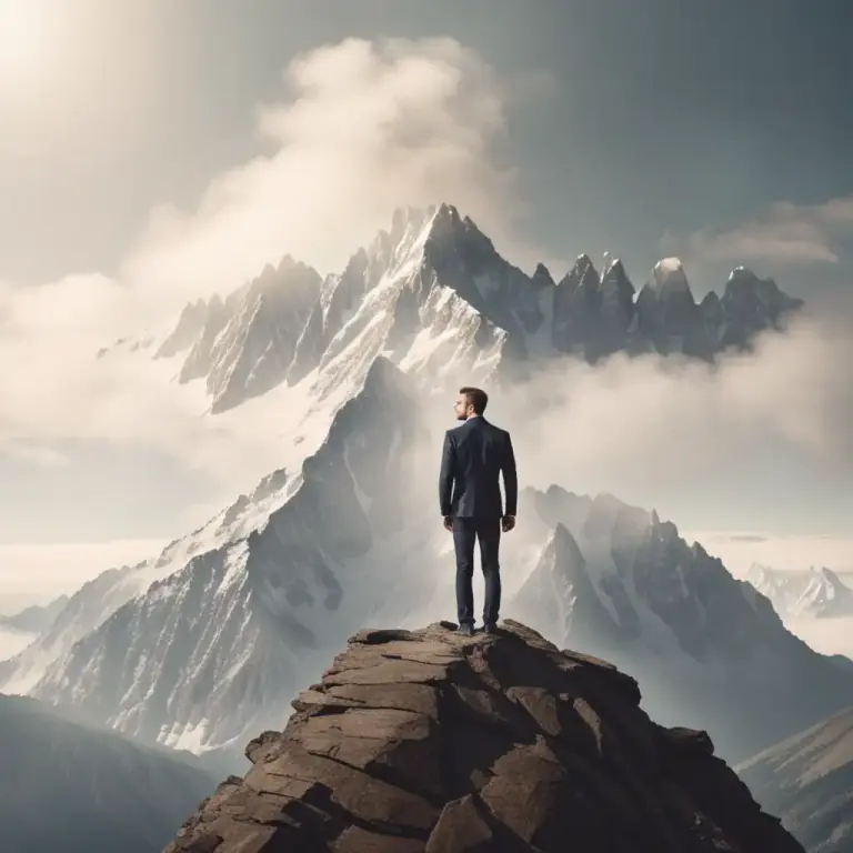 Visual representation of "grandiose" - Having an exaggerated belief in one's own importance or abilities.