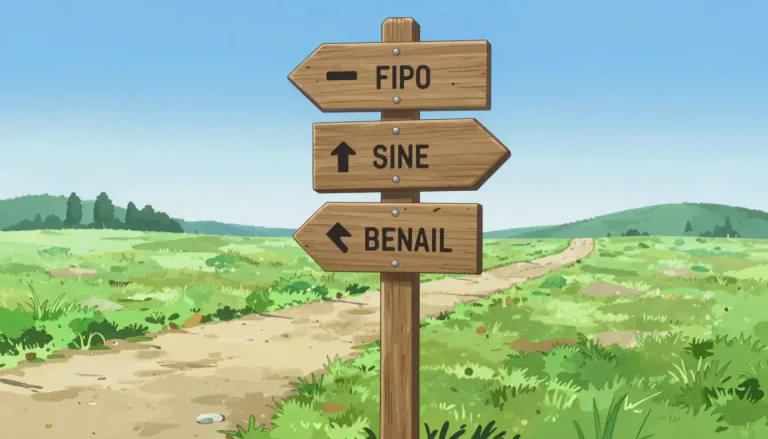 Visual representation of "signpost" - A pole or other object at the side of a road, path, etc. with markings or symbols that give information about the route.