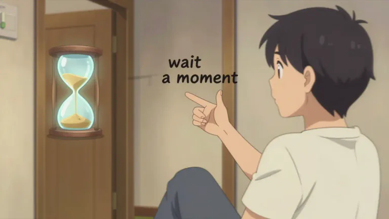 Visual representation of "anon" - Soon or in a short while